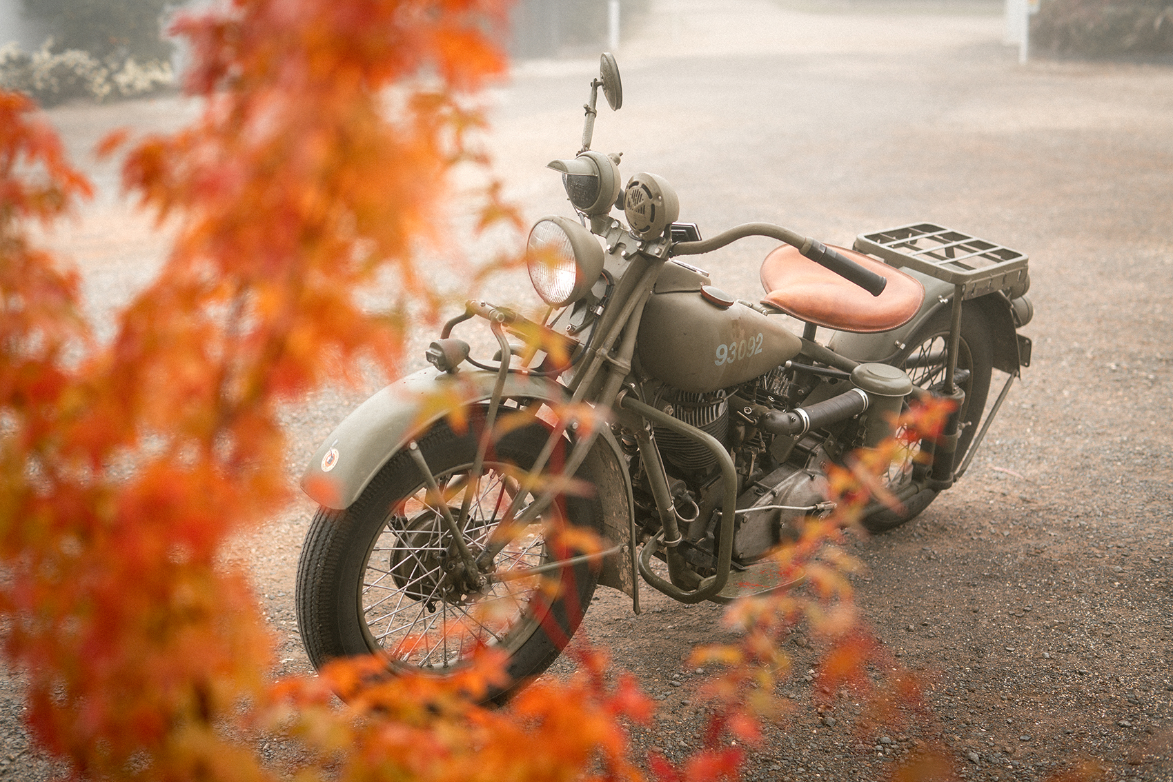 vintage indian motorcycle green