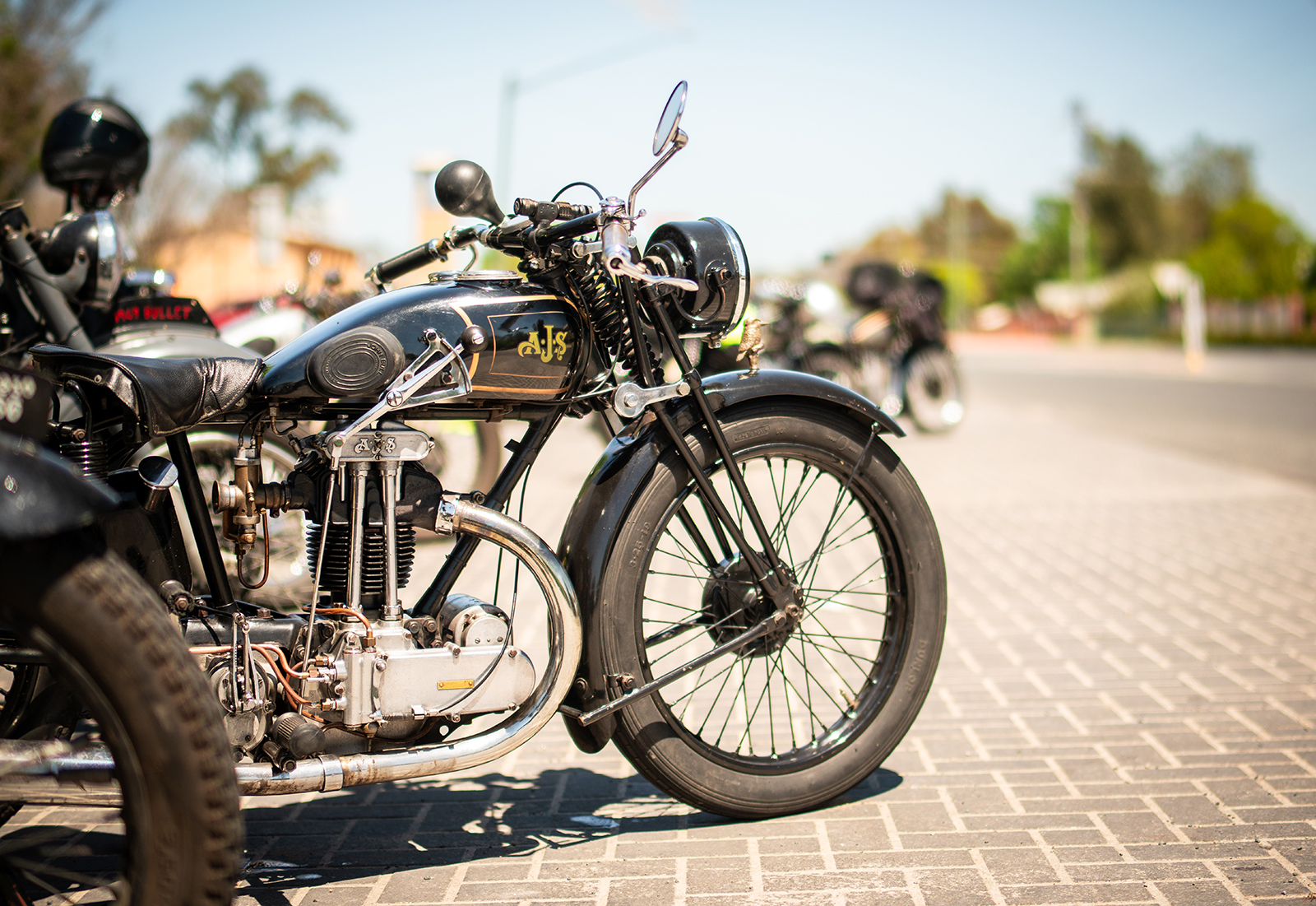 vintage ajs motorcycle