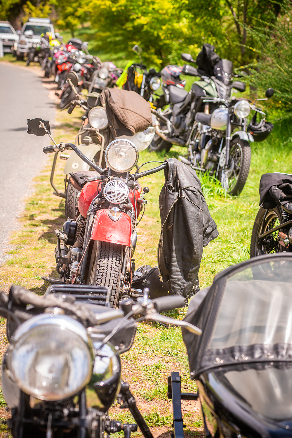 vintage harley davidson red