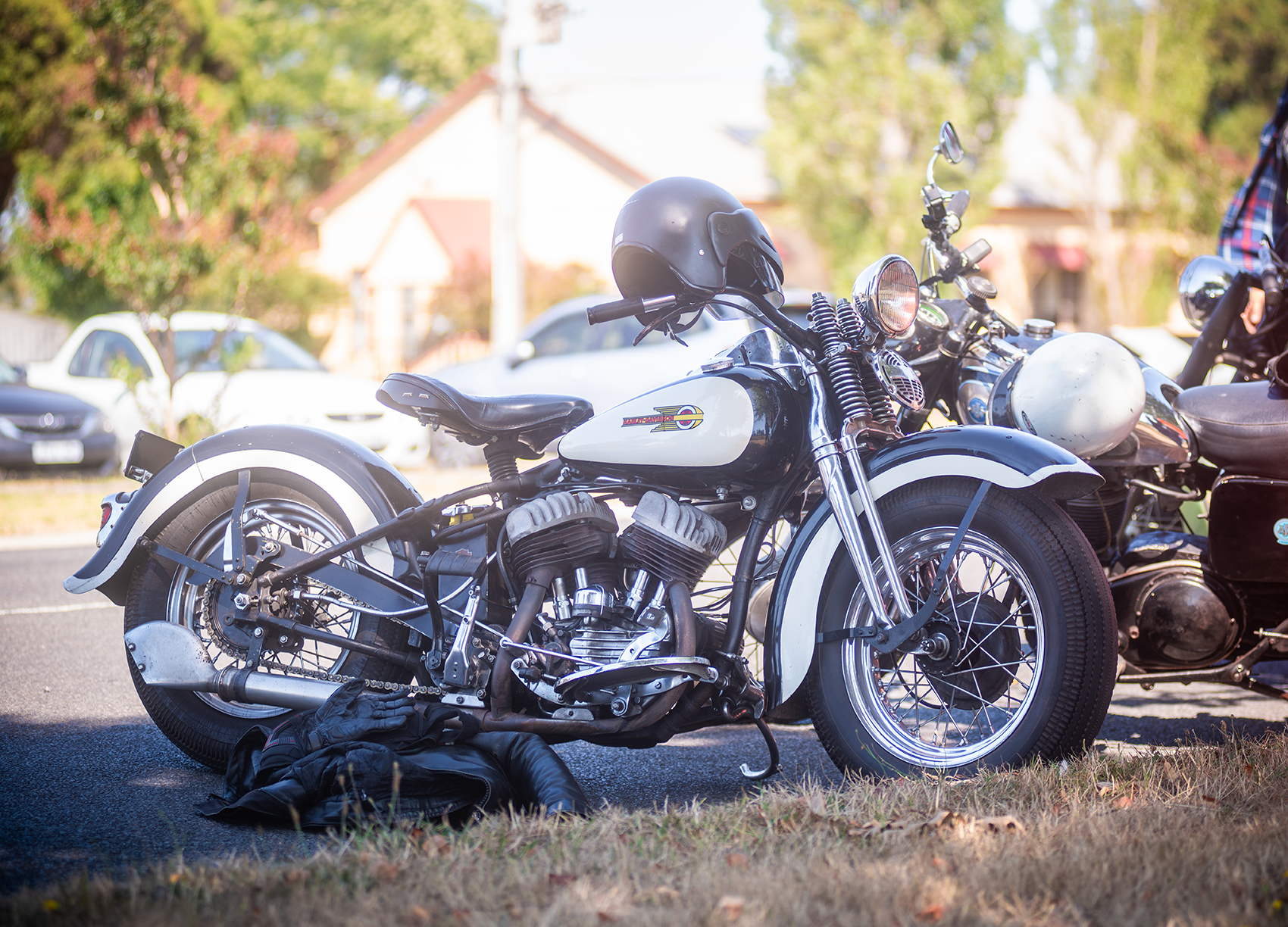 vintage harley davidson motorcycle