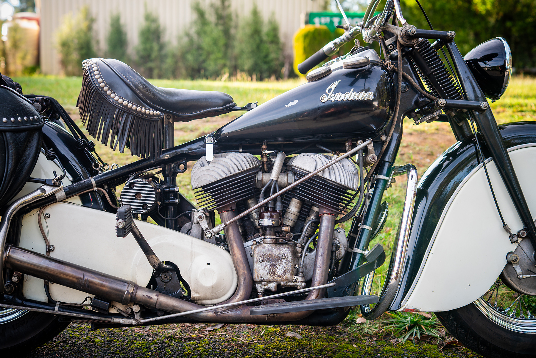 vintage indian motorcycle black